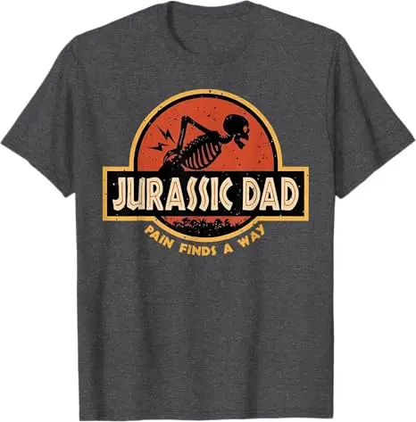 Men's "Pain Finds A Way" Jurassic Dad Graphic T-Shirt - Image 3