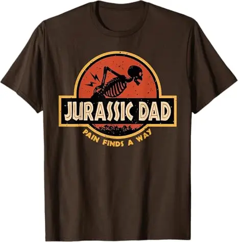 Men's "Pain Finds A Way" Jurassic Dad Graphic T-Shirt - Image 7