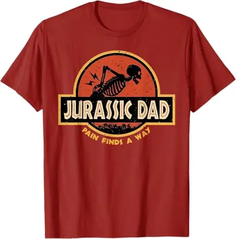 Men's "Pain Finds A Way" Jurassic Dad Graphic T-Shirt - Image 8