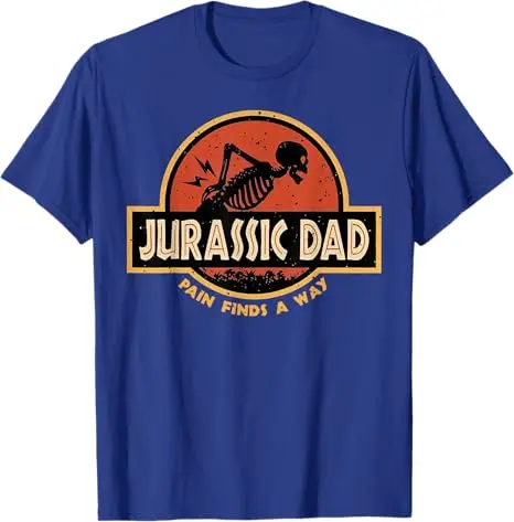 Men's "Pain Finds A Way" Jurassic Dad Graphic T-Shirt - Image 2