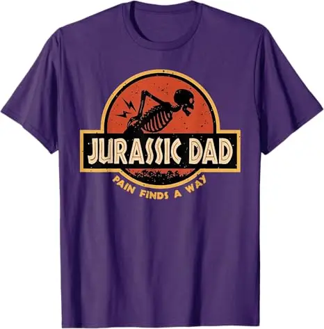 Men's "Pain Finds A Way" Jurassic Dad Graphic T-Shirt - Image 4