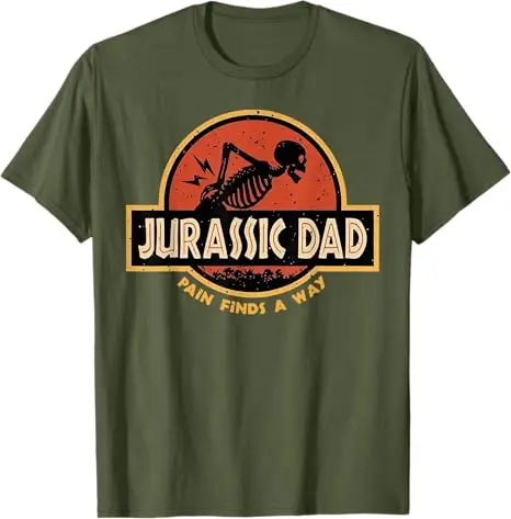 Men's "Pain Finds A Way" Jurassic Dad Graphic T-Shirt - Image 5