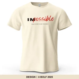 Men's Impossible Graphic Short Sleeve T-Shirt 100% Cotton Breathable