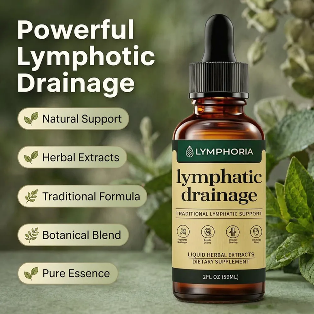 Lymphatic Drainage Support Liquid Drops – Natural Herbal Wellness Supplement